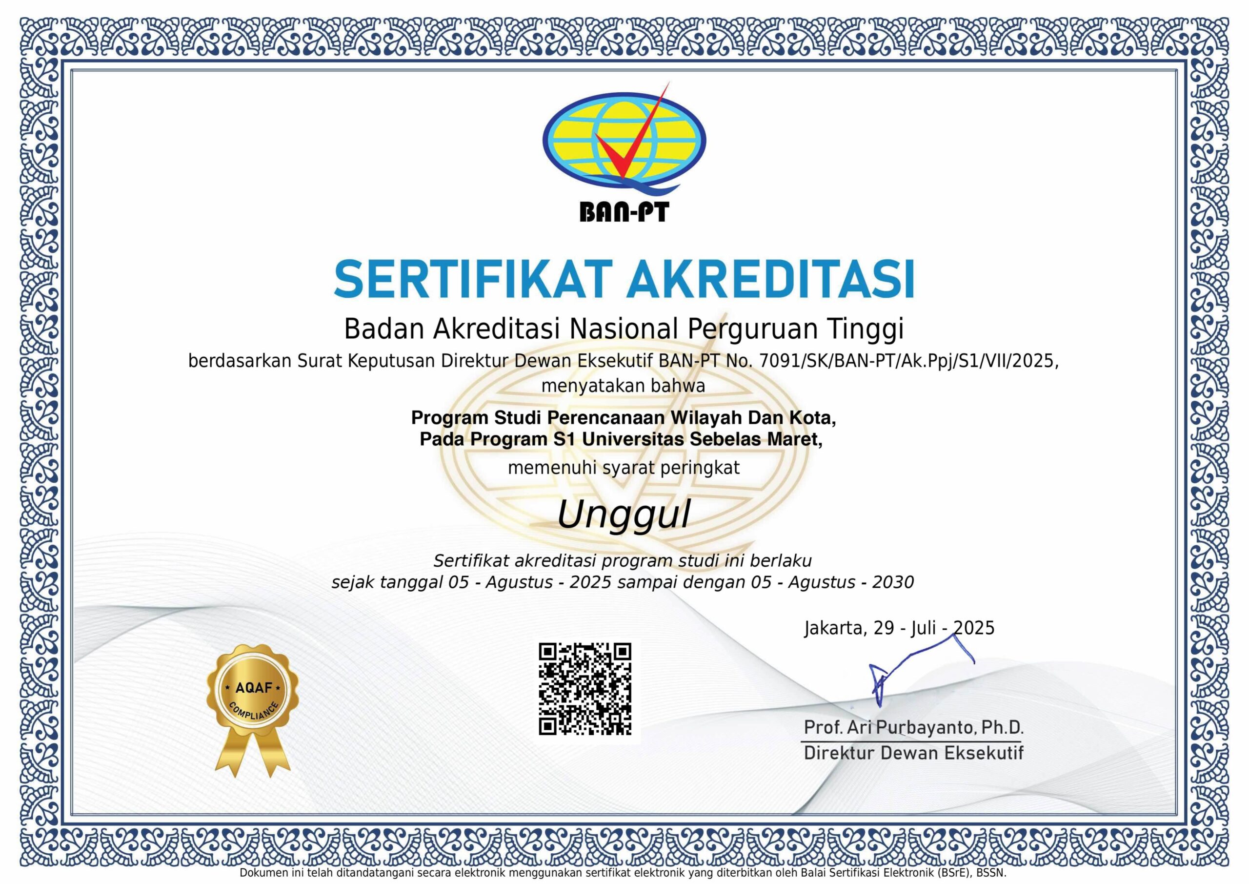 PWK FT UNS Raih Akreditasi Unggul