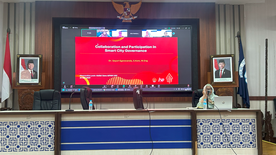 Press Release Kuliah Tamu MPWK UNS ”Collaboration and Participation in Smart City Governance” 